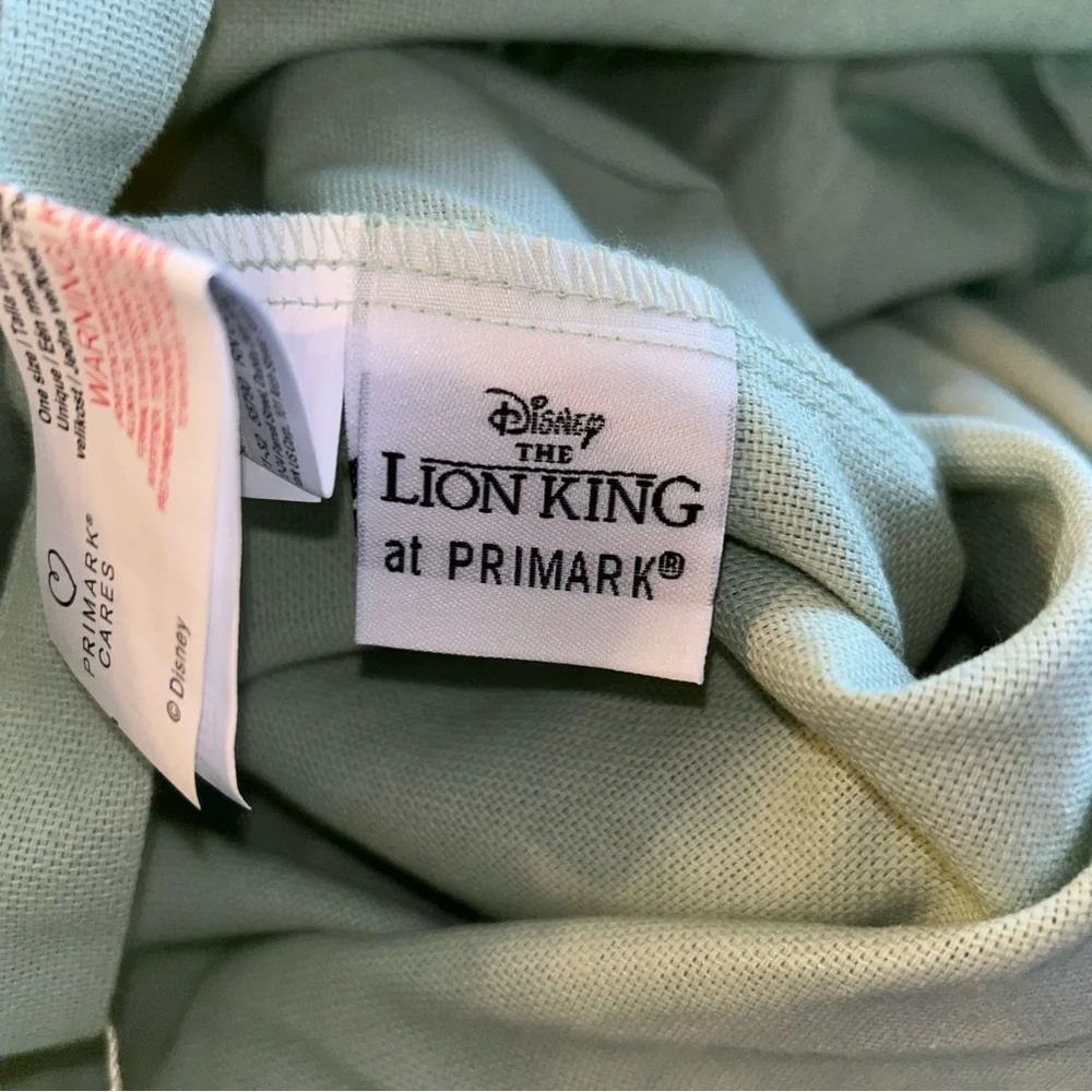 Lion King light green cotton tote bag with young Simba and Zasu flawed